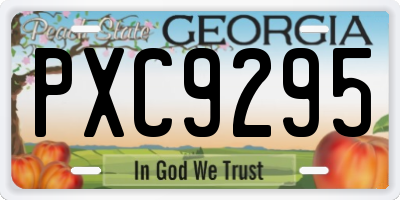 GA license plate PXC9295