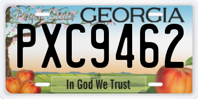 GA license plate PXC9462