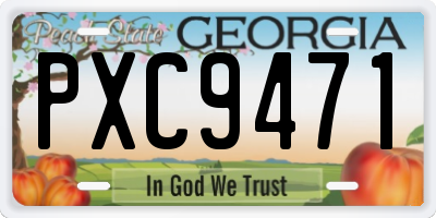 GA license plate PXC9471