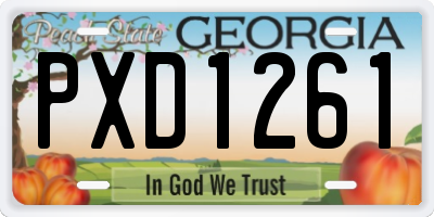 GA license plate PXD1261