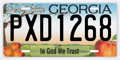 GA license plate PXD1268
