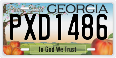 GA license plate PXD1486