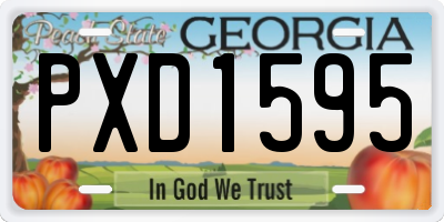 GA license plate PXD1595