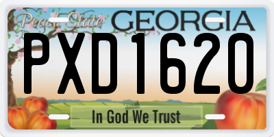 GA license plate PXD1620