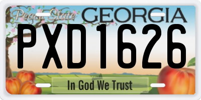 GA license plate PXD1626