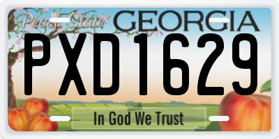GA license plate PXD1629