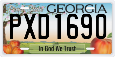 GA license plate PXD1690