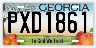 GA license plate PXD1861