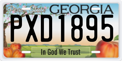 GA license plate PXD1895