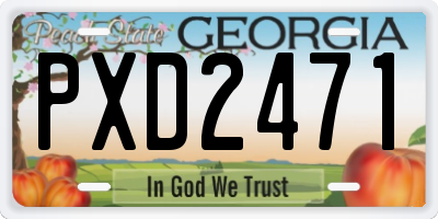 GA license plate PXD2471