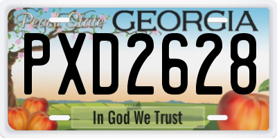 GA license plate PXD2628