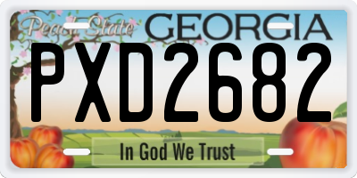 GA license plate PXD2682