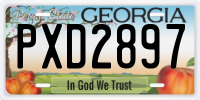 GA license plate PXD2897