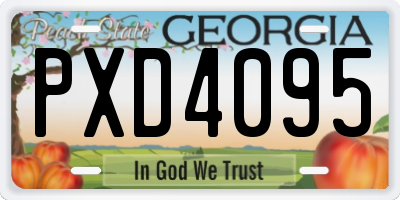 GA license plate PXD4095