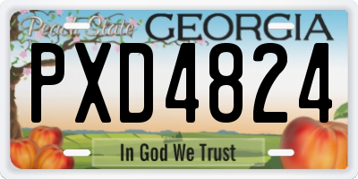 GA license plate PXD4824