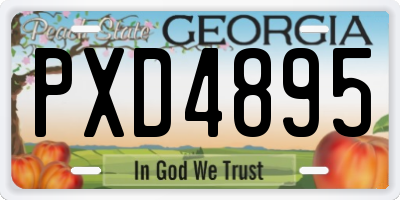 GA license plate PXD4895