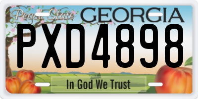 GA license plate PXD4898