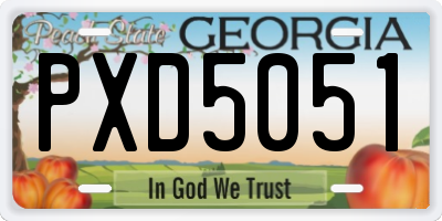 GA license plate PXD5051