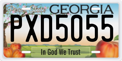GA license plate PXD5055