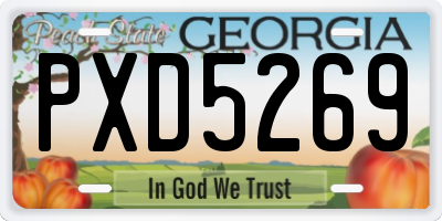 GA license plate PXD5269