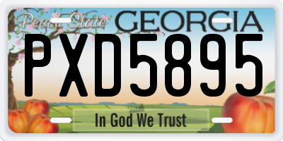 GA license plate PXD5895