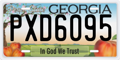 GA license plate PXD6095