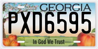 GA license plate PXD6595