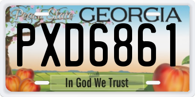GA license plate PXD6861
