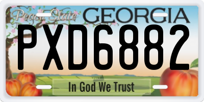 GA license plate PXD6882