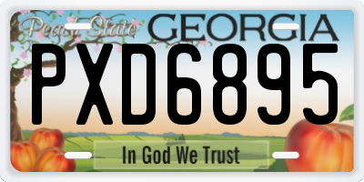 GA license plate PXD6895