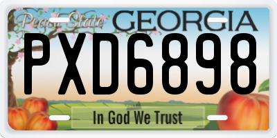 GA license plate PXD6898