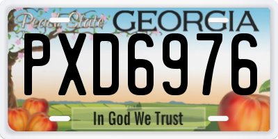 GA license plate PXD6976