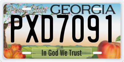 GA license plate PXD7091