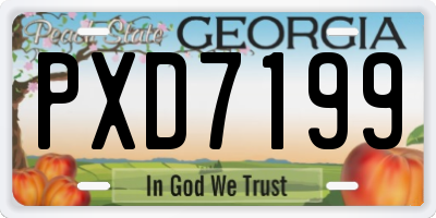 GA license plate PXD7199