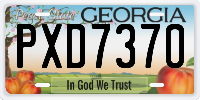 GA license plate PXD7370