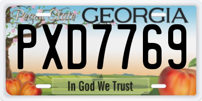 GA license plate PXD7769