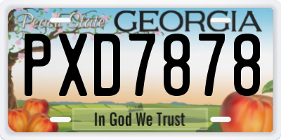GA license plate PXD7878