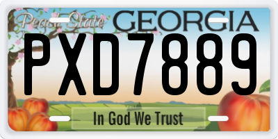 GA license plate PXD7889
