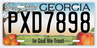 GA license plate PXD7898