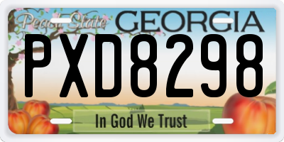 GA license plate PXD8298