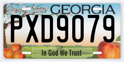 GA license plate PXD9079