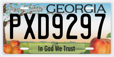 GA license plate PXD9297