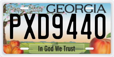 GA license plate PXD9440