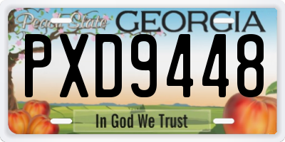 GA license plate PXD9448