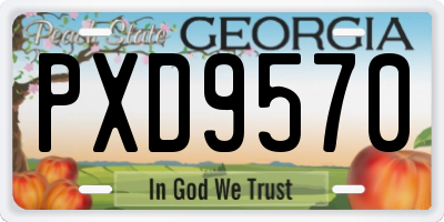 GA license plate PXD9570