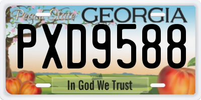 GA license plate PXD9588