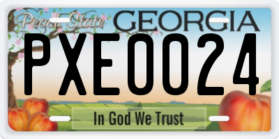 GA license plate PXE0024