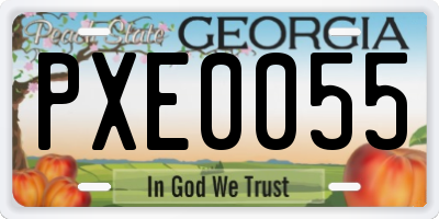 GA license plate PXE0055