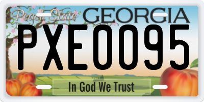GA license plate PXE0095