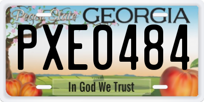 GA license plate PXE0484